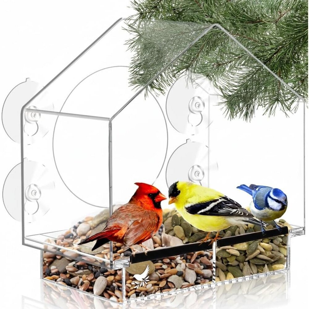 Clear Bird Feeders For Window Viewing Inside  Window Bird House Feeder With